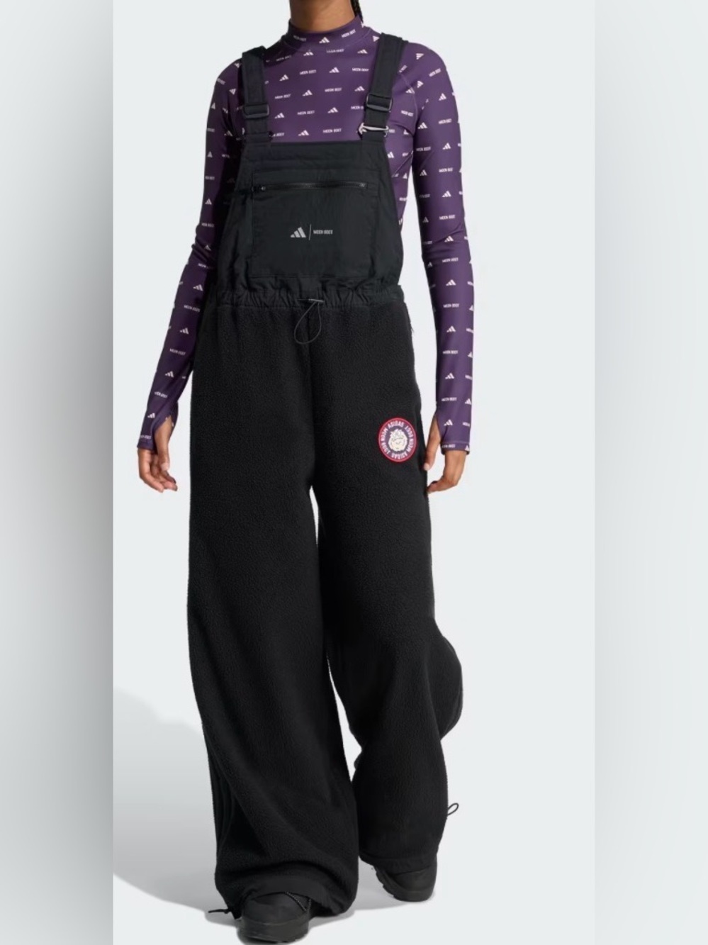 NWT Adidas moon boot black snow bib pants sz S